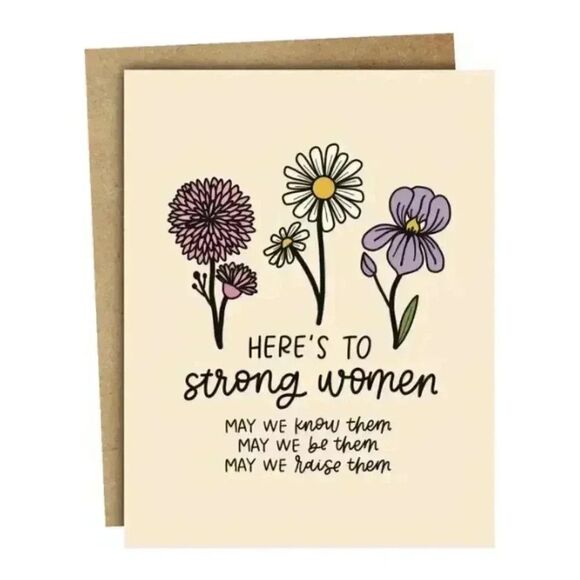 Here's to Strong Women Greeting Card NEW blank inside - Picture 1 of 1